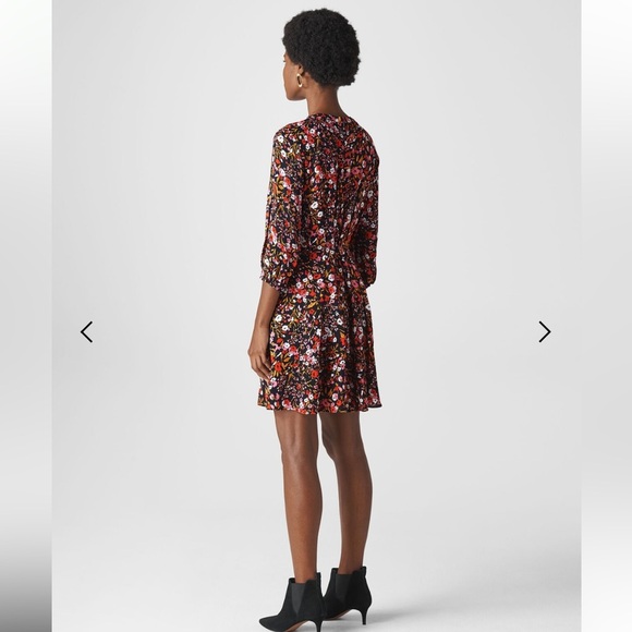 Whistles FLIPPY MEADOW PRINT DRESS IN PINK MULTI - Picture 2 of 11